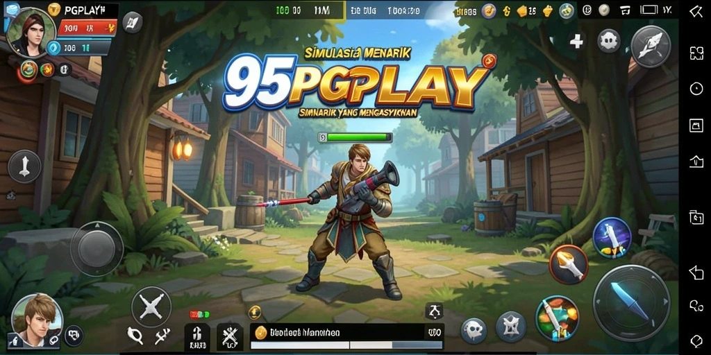 Screenshot gameplay 95PGPLAY menunjukkan berbagai pilihan interaksi realistik.