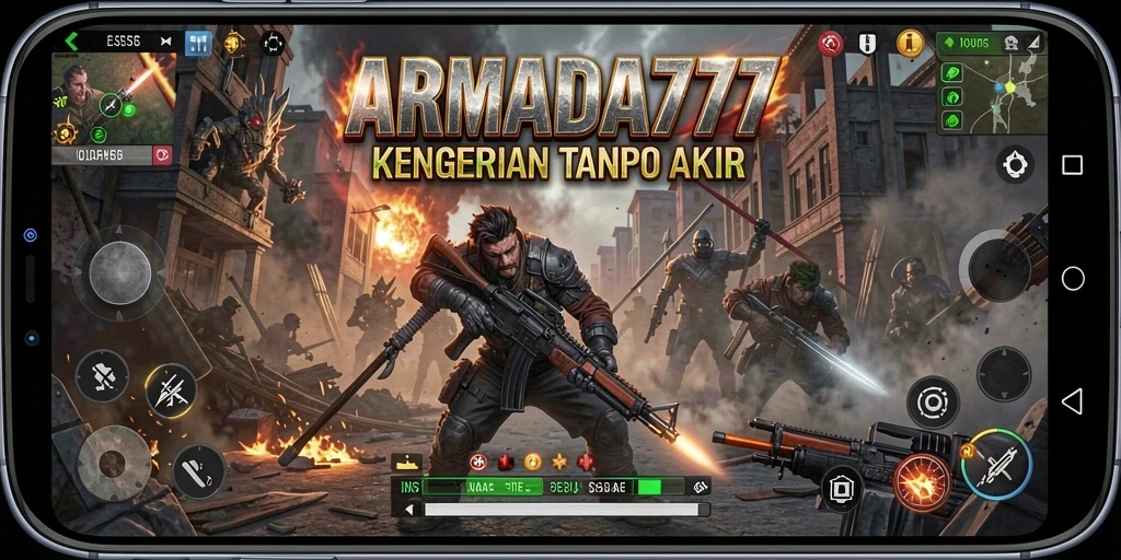 Screenshot menampilkan aksi menegangkan di dunia Horror ARMADA777.