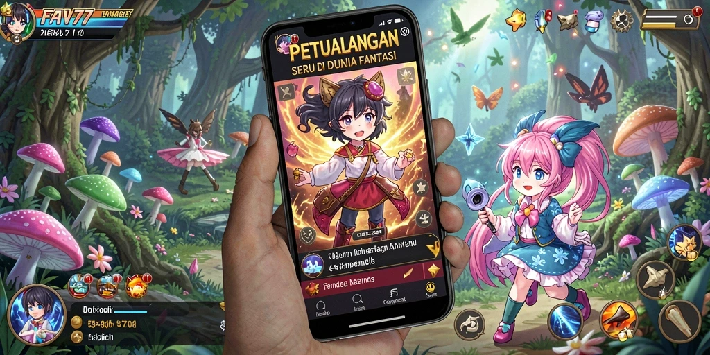 Tampilan menarik gameplay dengan karakter Anime yang dinamis.