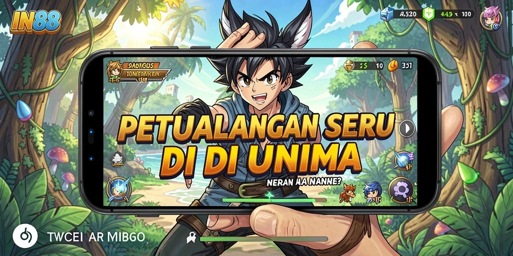 Screenshot utama IN88 menampilkan aksi pertarungan karakter Anime yang dinamis.
