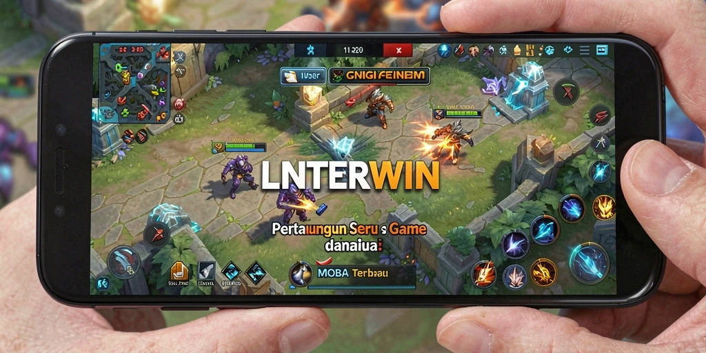Tampilan gameplay seru di LNTERWIN dengan aksi MOBA yang menarik.