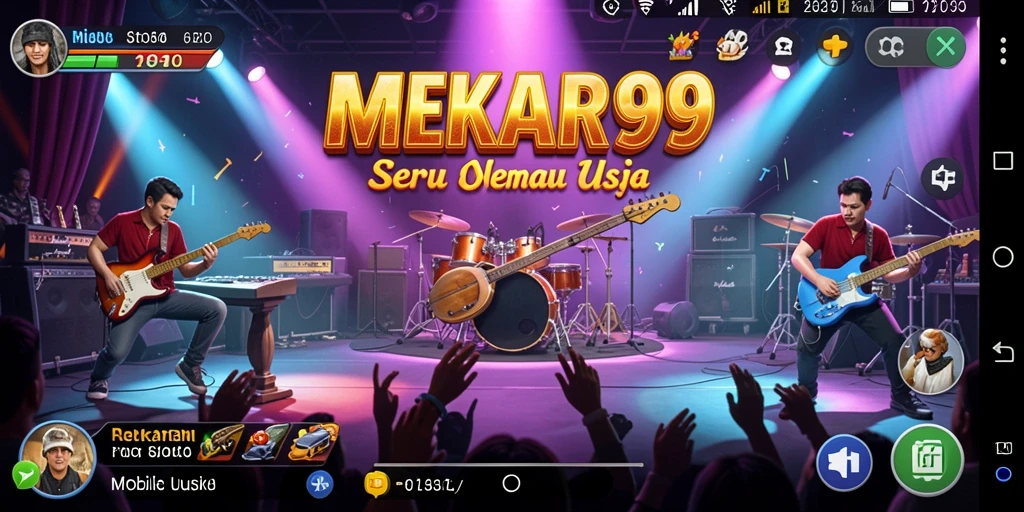 Screenshot MEKAR99 menunjukkan serunya gameplay musik interaktif.