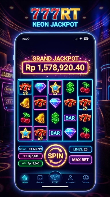 Tampilan utama aplikasi 777rt dengan berbagai pilihan aplikasi.